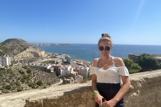 Tessa Marks in Alicante at Castillo de Santa Bárbara.