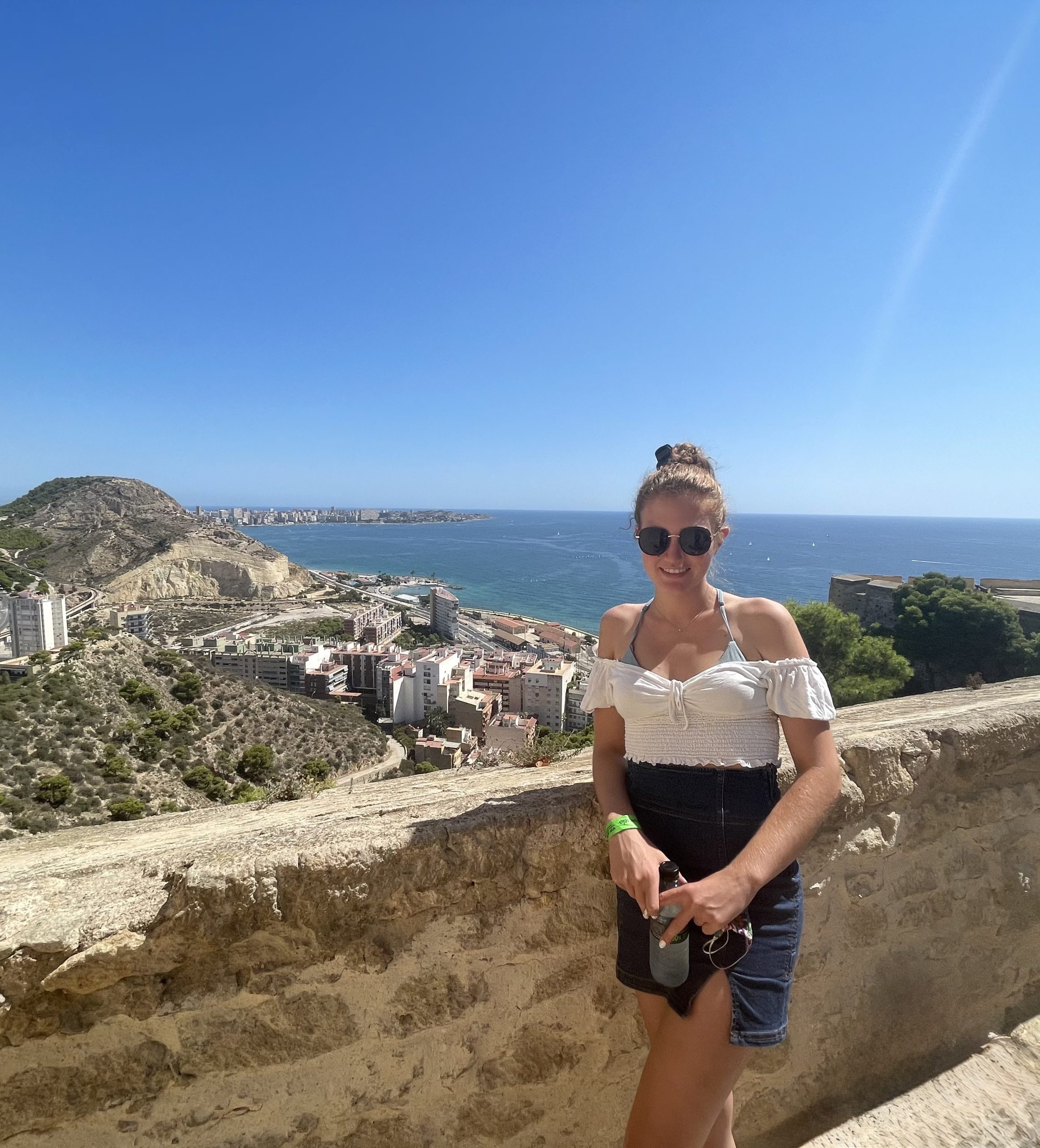 Tessa Marks in Alicante at Castillo de Santa Bárbara.