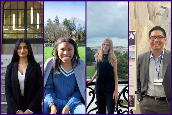 Compilation of headshots of four recent grads.